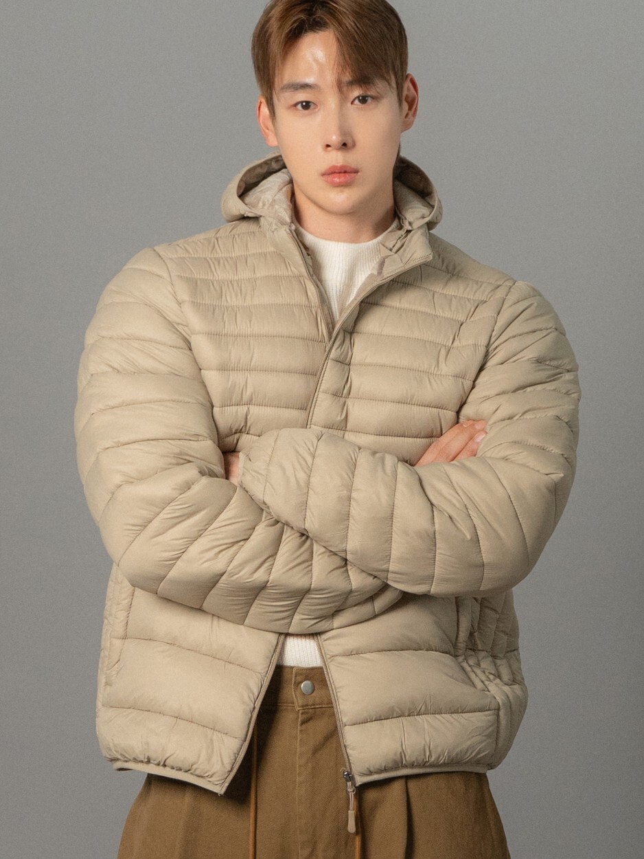 輕量連帽羽絨夾克 抓絨夾克