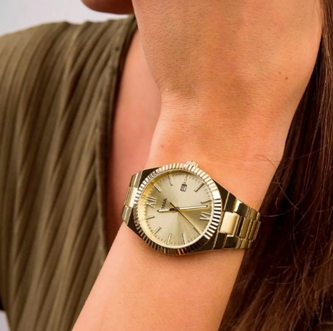 【FOSSIL】Scarlette系列 ES5299 簡約 質感 日期 夜光 不鏽鋼 石英 女生 手錶