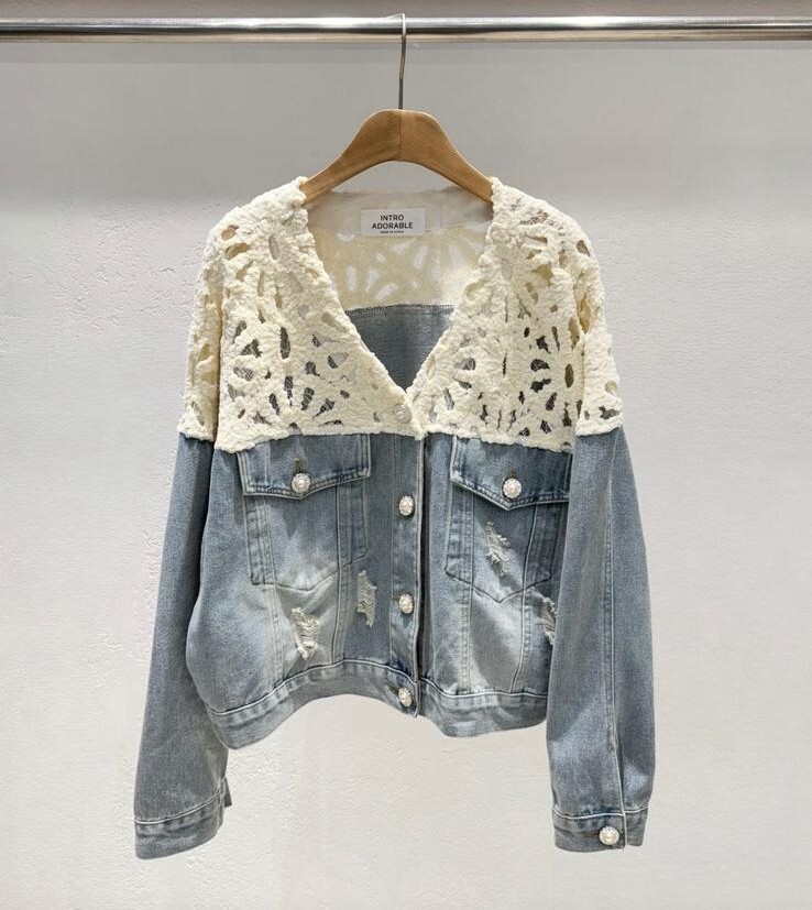 RA06  牛仔lace 胸48 長21 $519 [一口價] 叻叻價👍