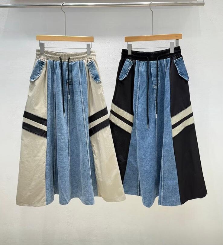 RA09  牛仔橡根裙腰26-39 hip 52  長35 $489[一口價]