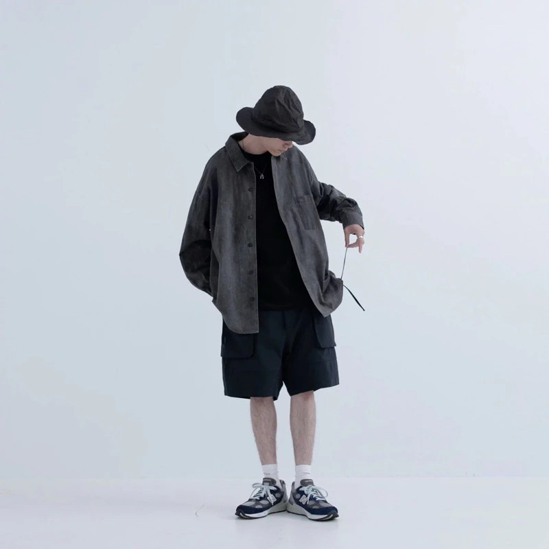 SIMPLE DESIGN - Structure Utility Shorts - Navy