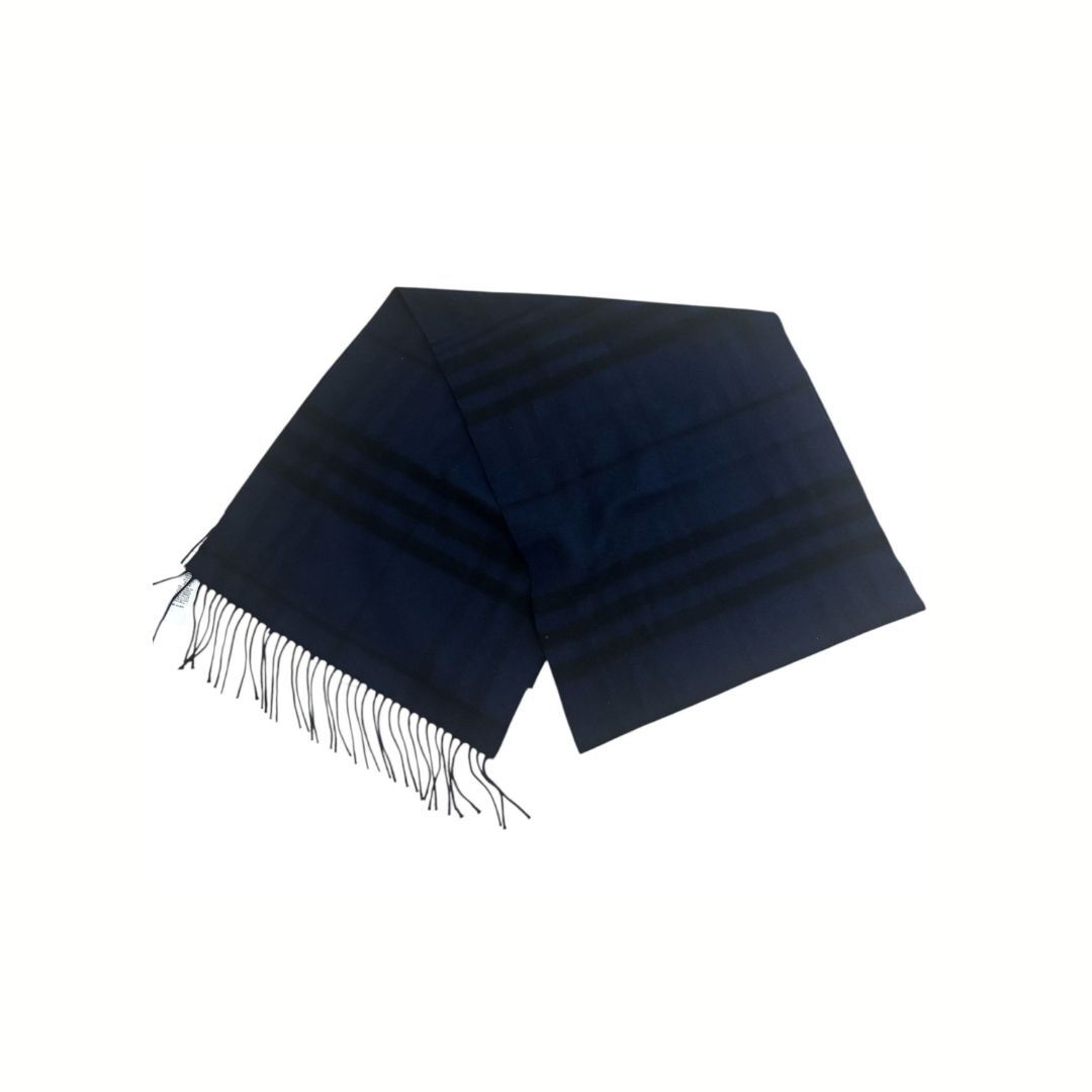 1BR0114-019 [BURBERRY] Scarf Archive Navy #80899521 (F-EU-E)