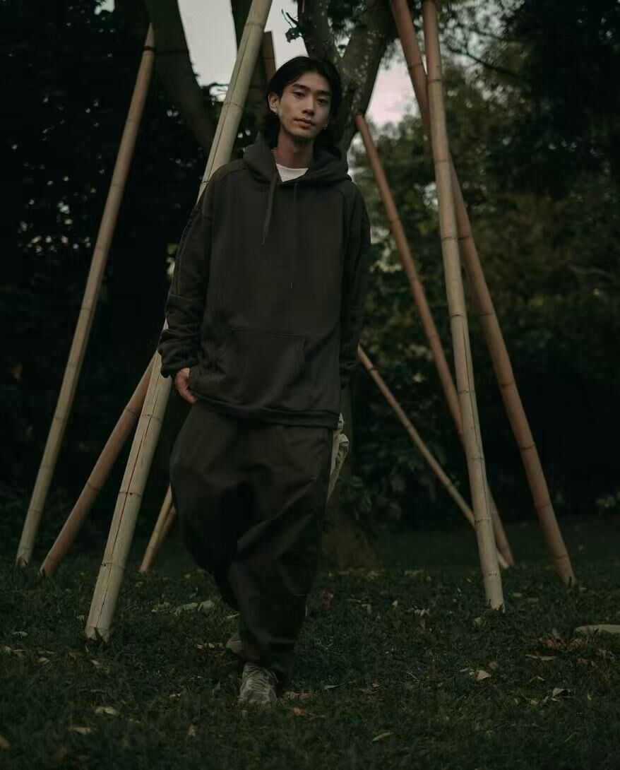 MELSIGN - Oversized Strap Hoodie - C-BROWN