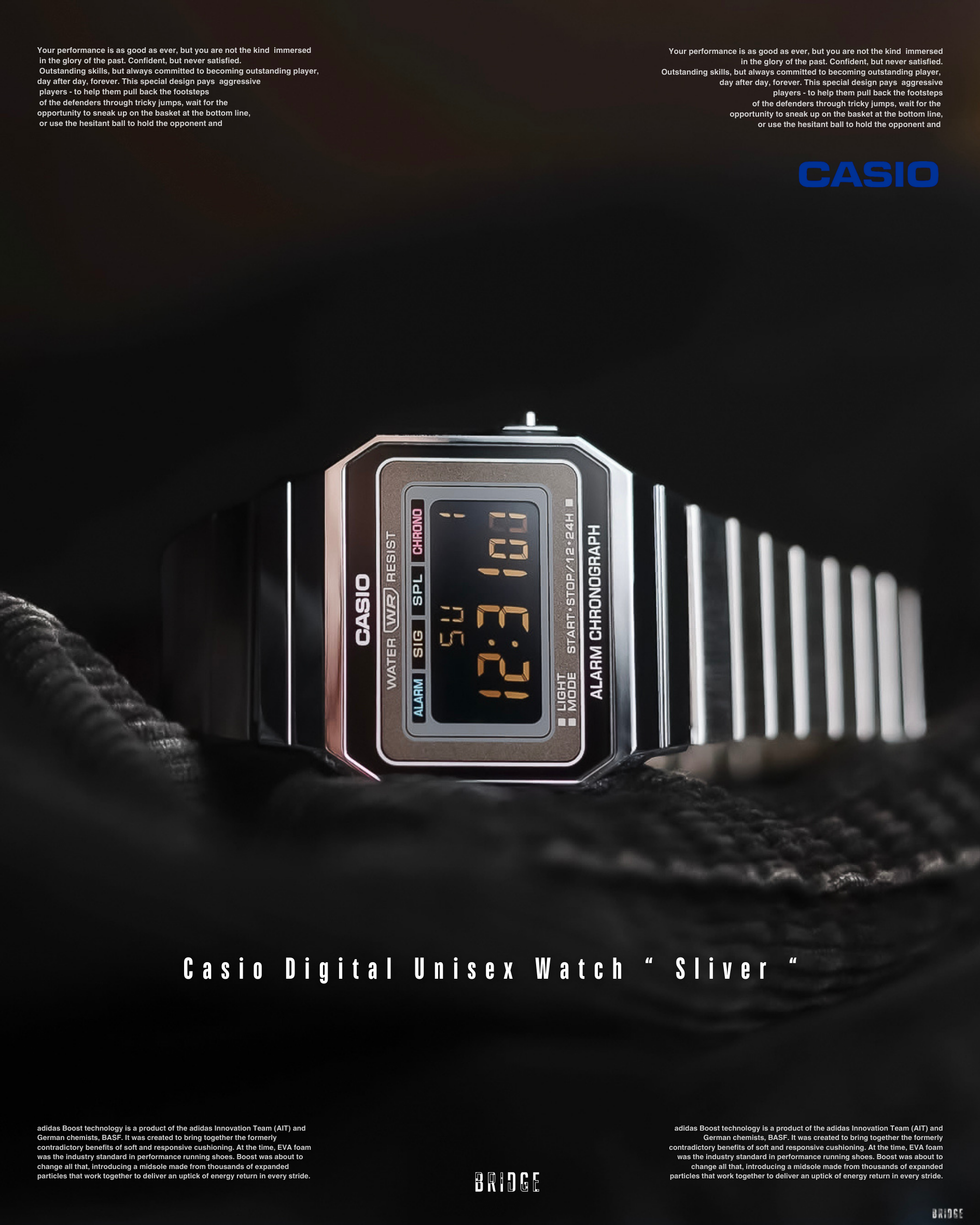 『 這就是 我要的金屬光澤！』casio digital unisex 銀