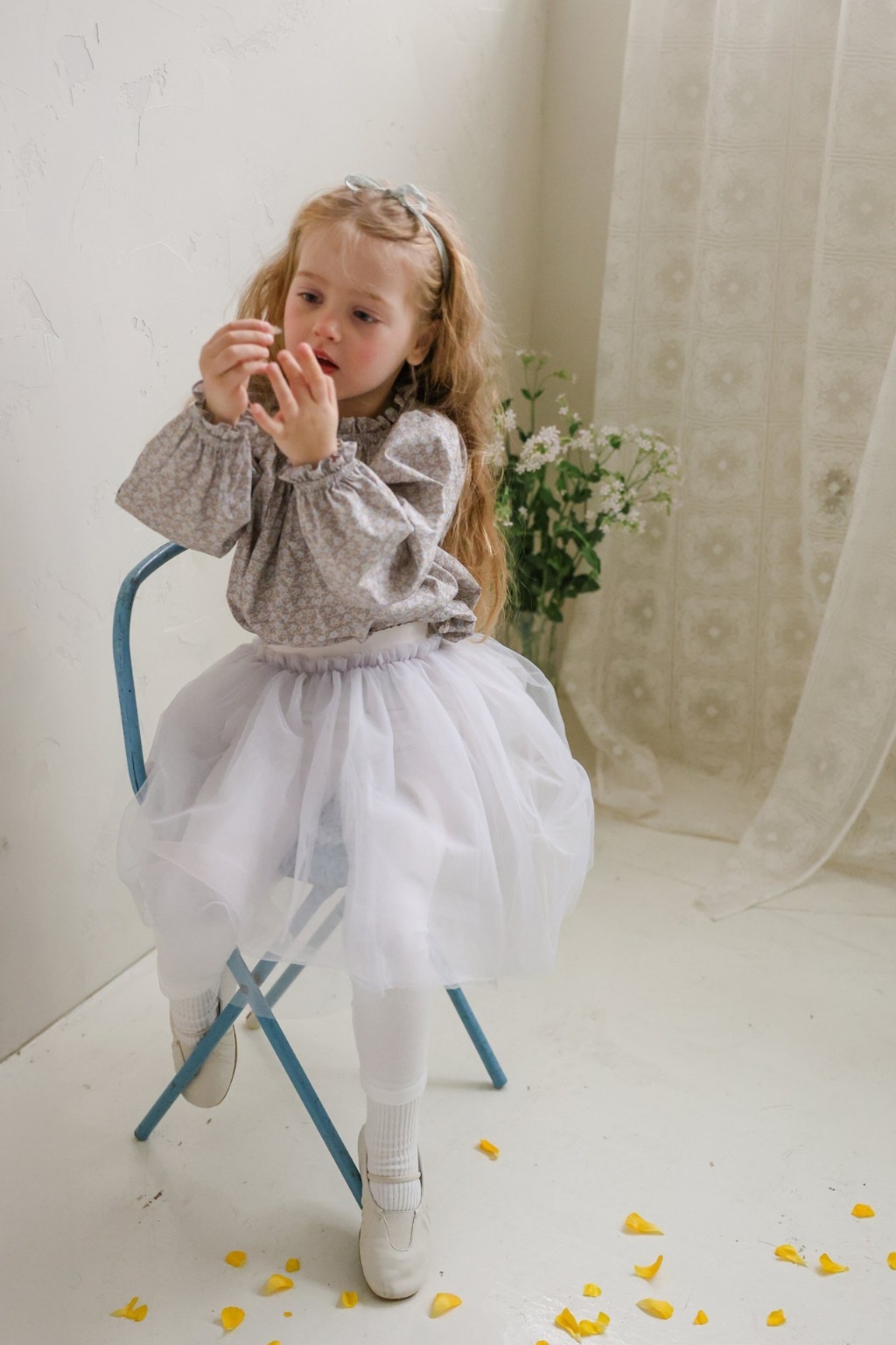 正韓春FLO 兩色碎花浪漫上衣