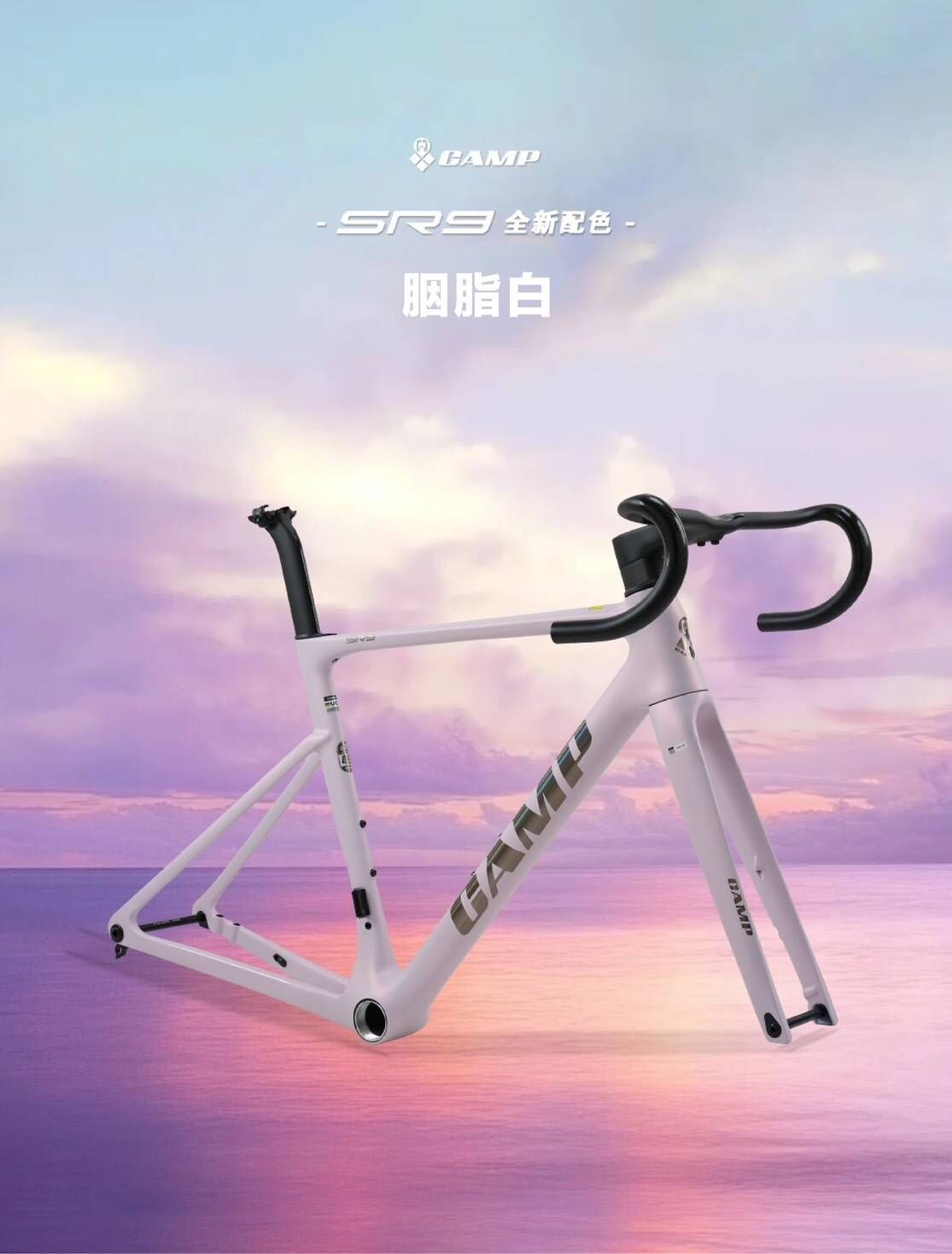 CAMP SR9 單車架前叉組/胭脂白