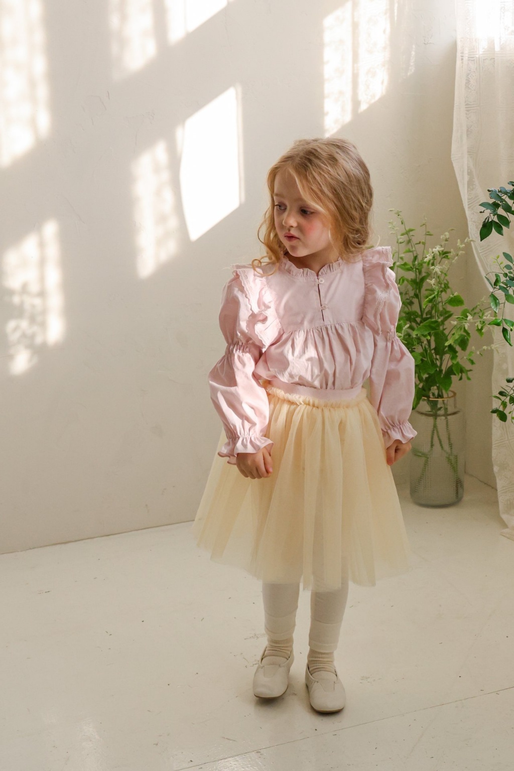 正韓春FLO 三色假兩件紗裙裙褲