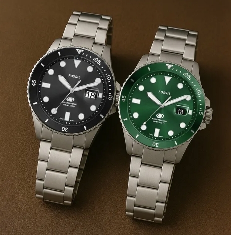 【FOSSIL】FS6032/FS6033 夜光 日期 游泳不鏽鋼 石英 手錶