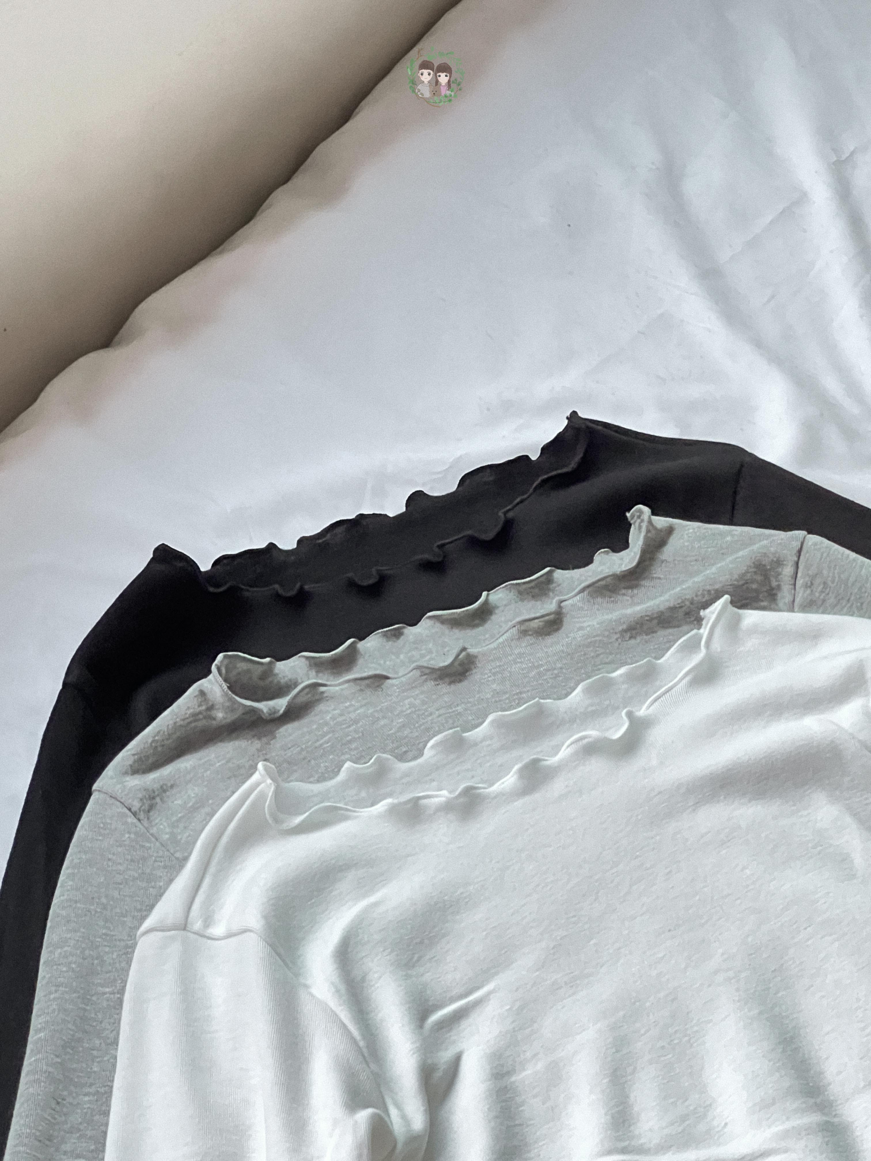 波浪捲邊基礎內搭上衣〈🇰🇷DAY 1〉