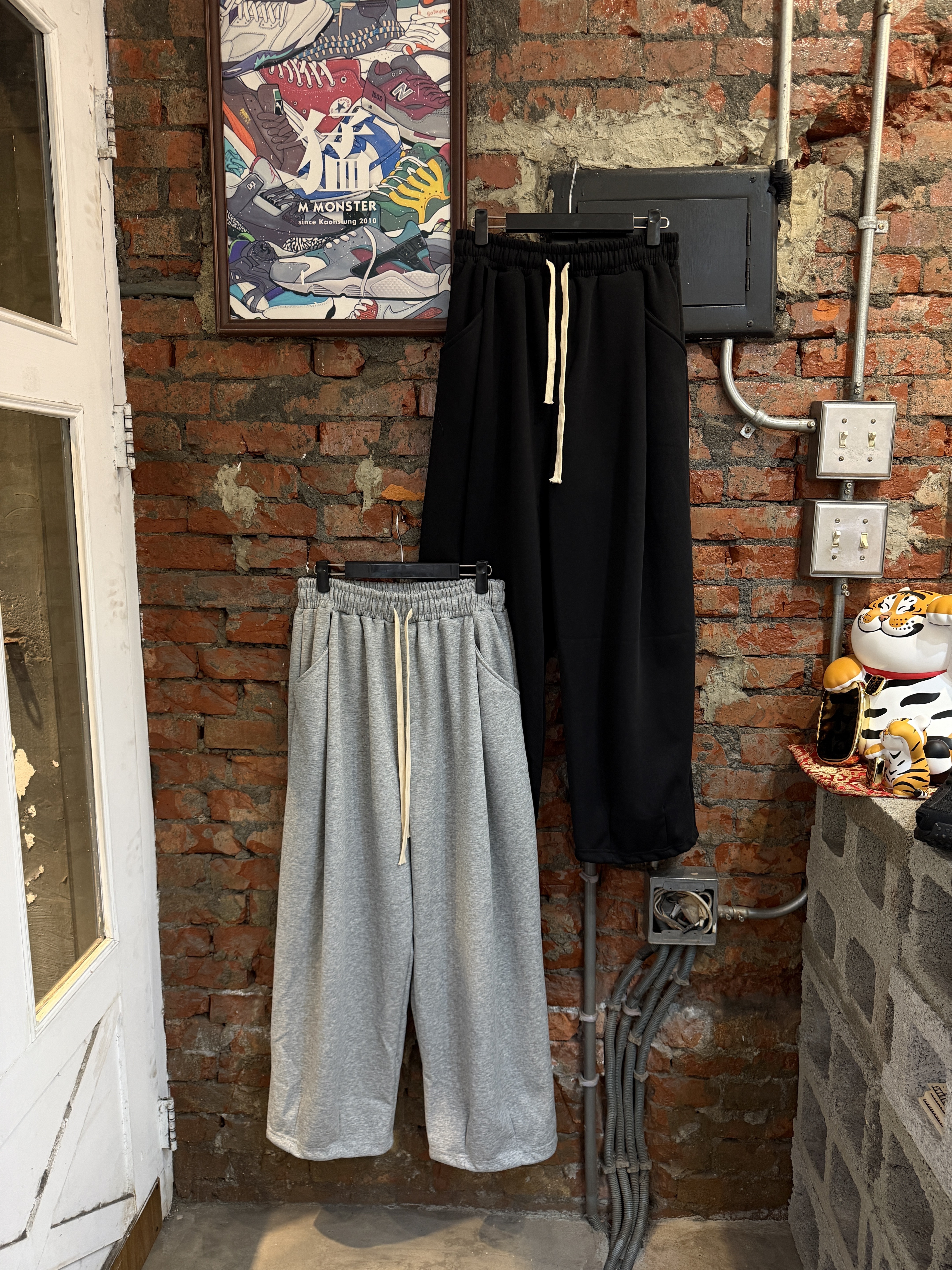 高磅打折闊腿棉褲 褲腳抽繩