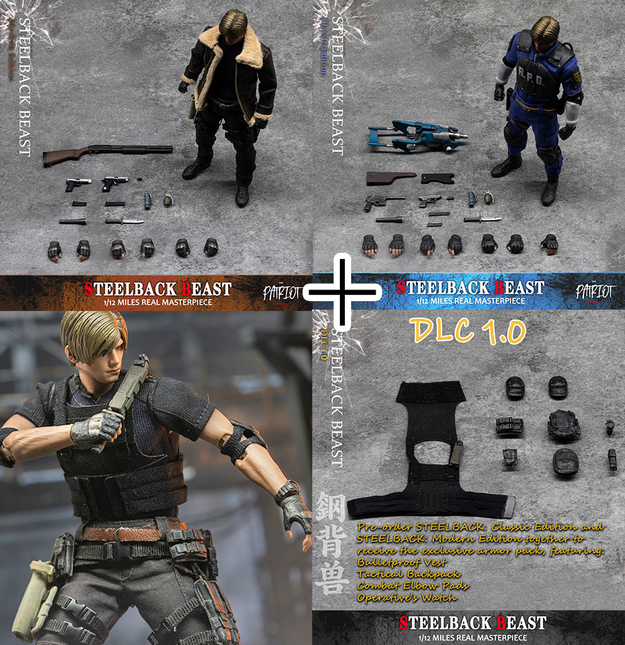 (Pre-Order) Patriot Studio 1/12"The Steelback Beast" Action Figure - Modern (A)+Classic (B)+ Accessory pack DLC Set  (PA019)