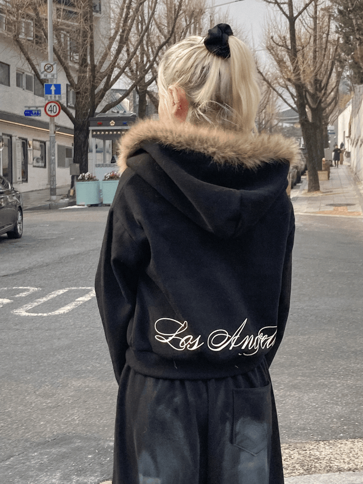 帥氣Los Angeles毛毛帽外套〈🇰🇷DAY 1〉