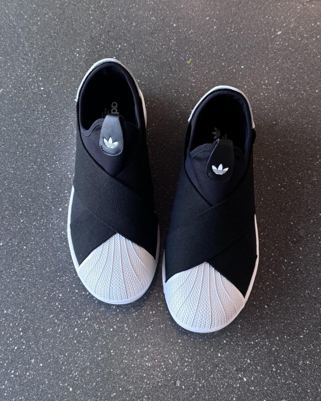 ADIDAS SUPERSTAR 2.0 SLIP-ON 貝殼頭 愛迪達 三葉草 繃帶鞋 懶人鞋 X型鬆緊帶 黑白 男女鞋 KH8210 / 調貨