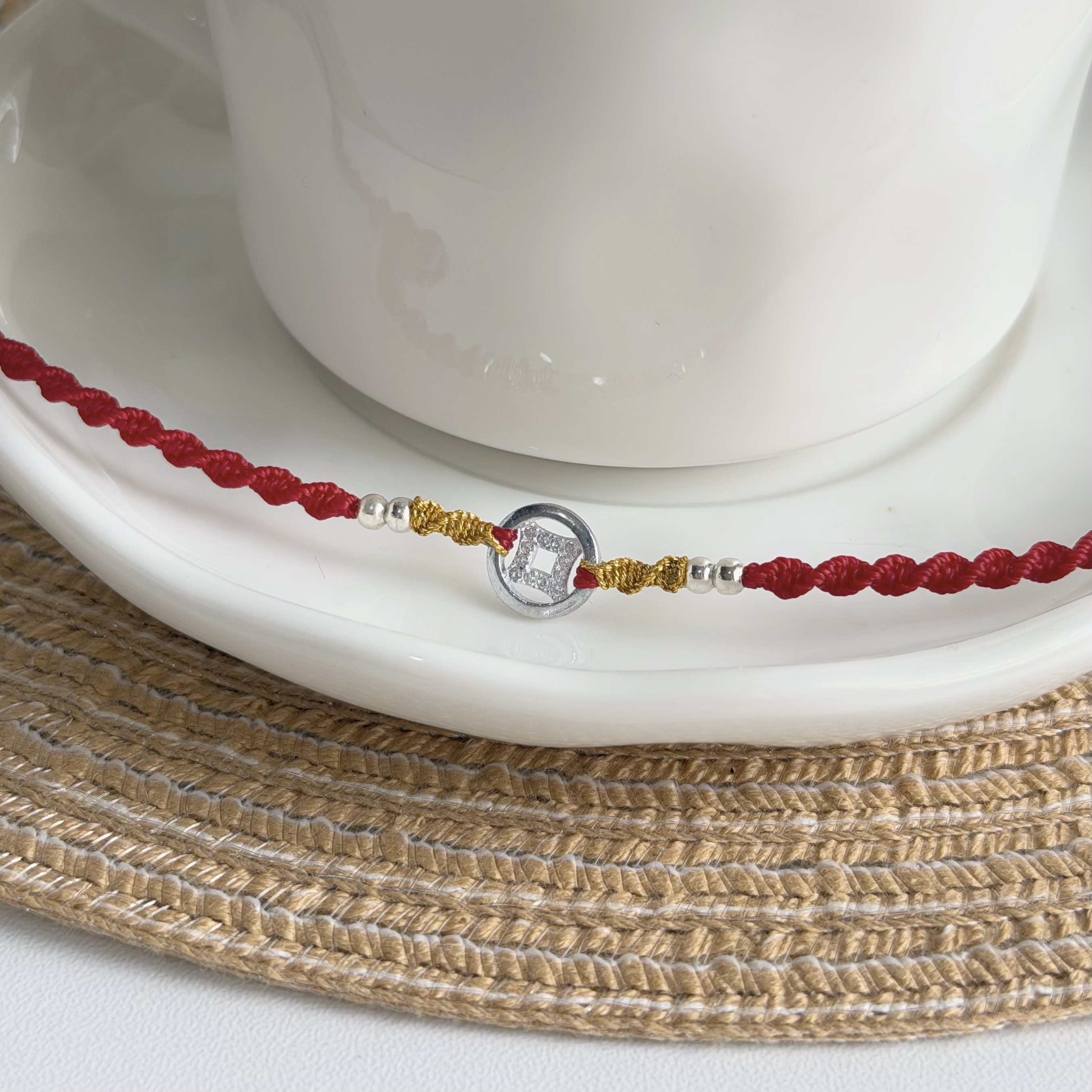 K02鑽錢開運純銀紅線