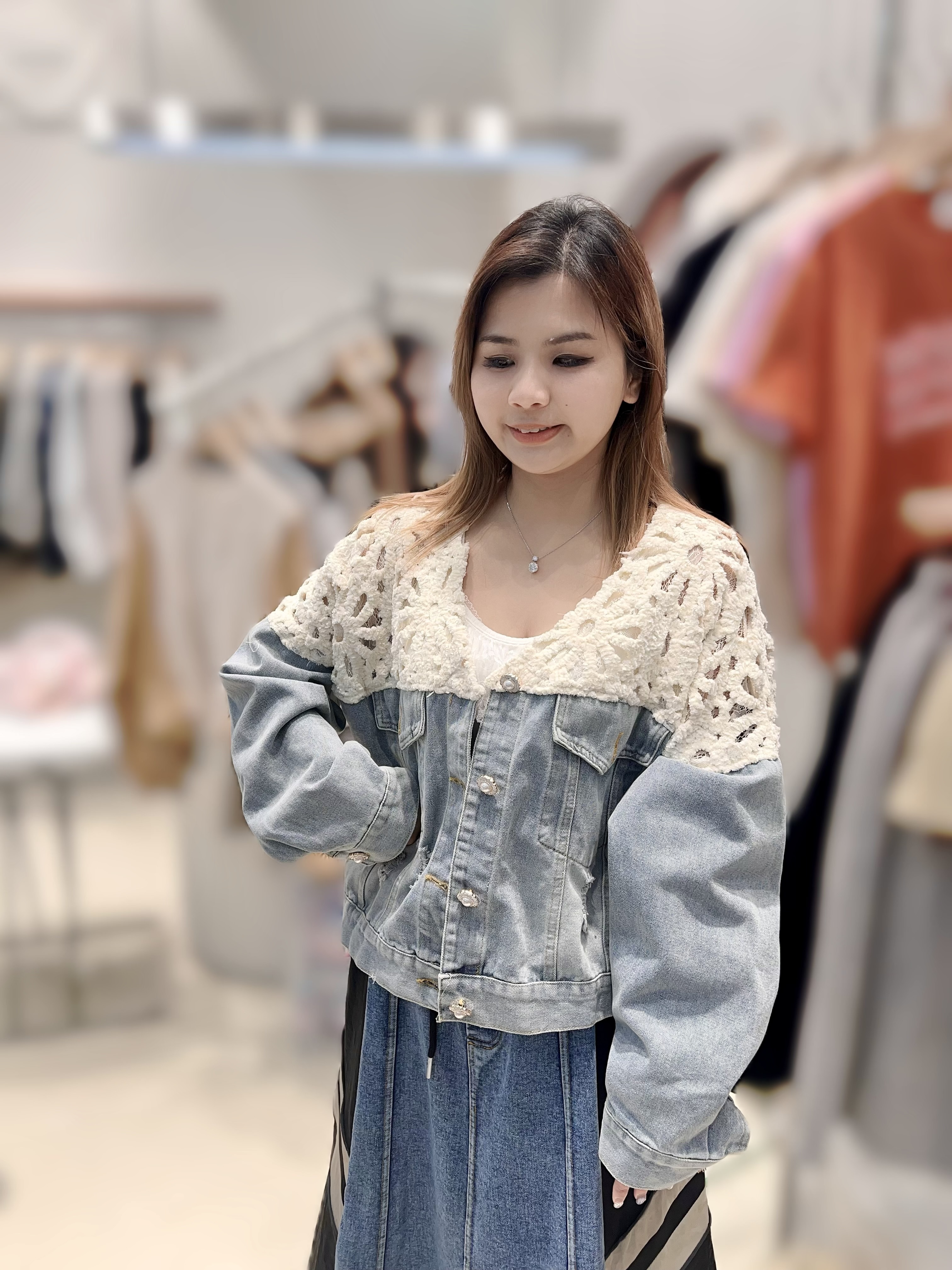 RA06  牛仔lace 胸48 長21 $519 [一口價] 叻叻價👍