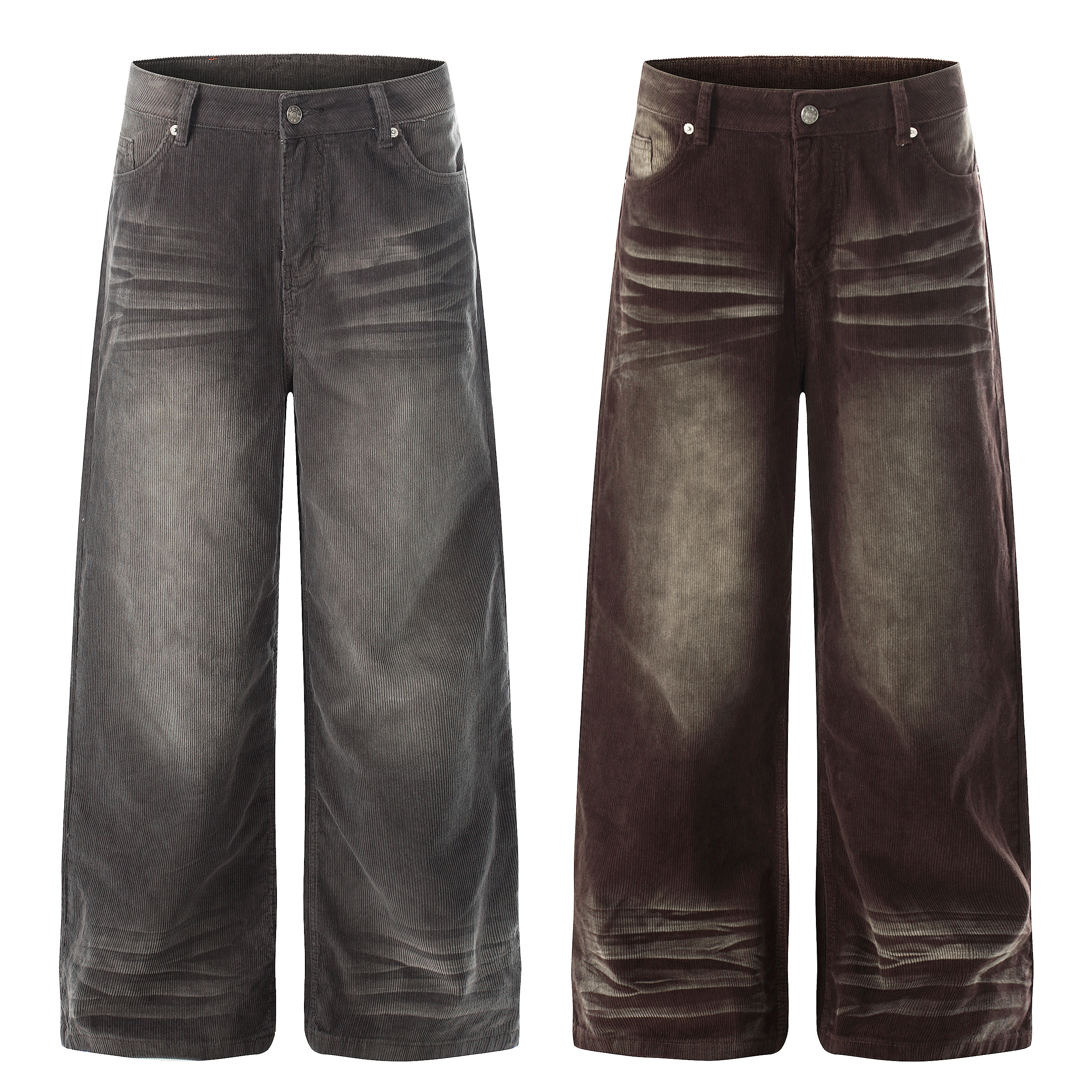 《S.V》貓鬚復古燈心絨直筒褲