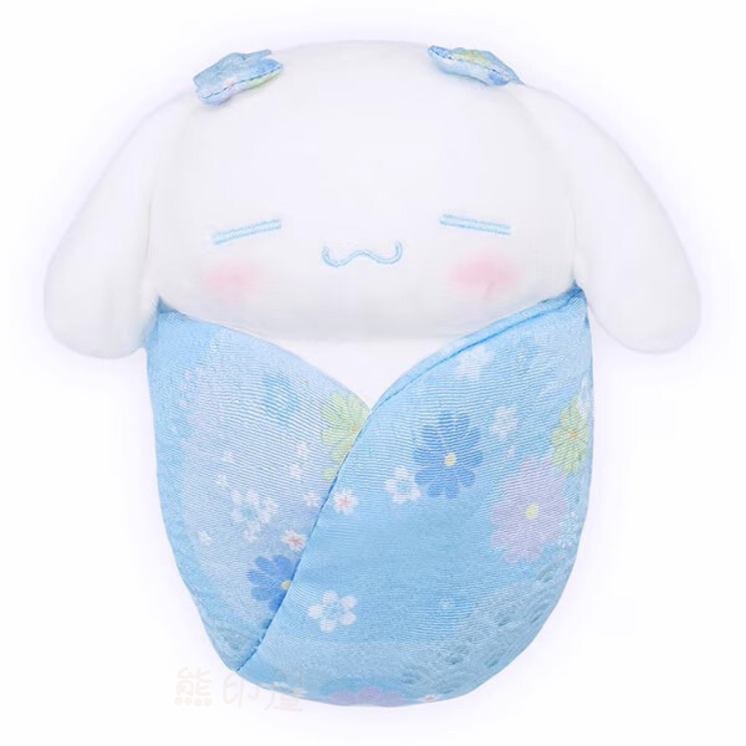 玉桂狗 和服嬰兒款毛公仔裝飾擺件 [平行進口]