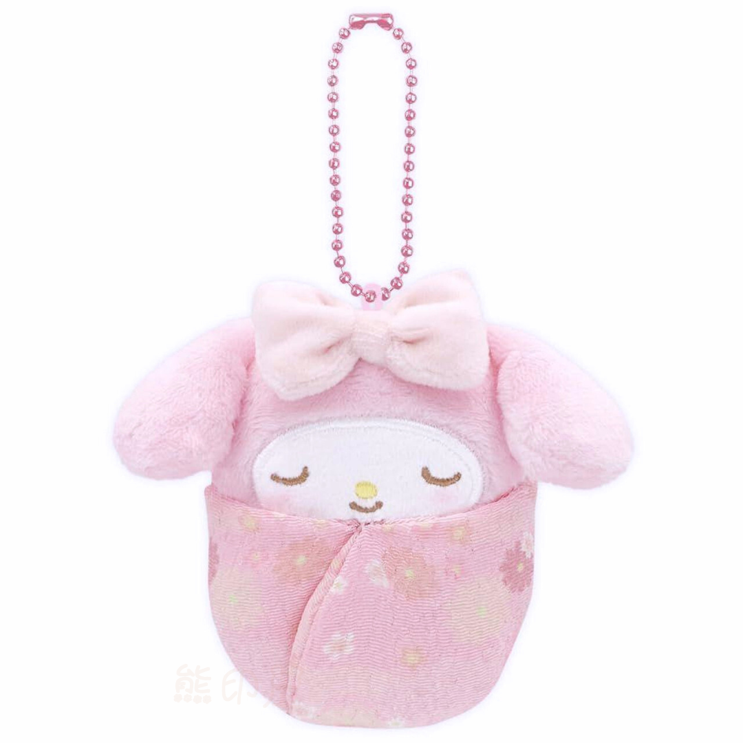 My Melody 和服嬰兒款毛公仔掛飾吊飾 [平行進口]