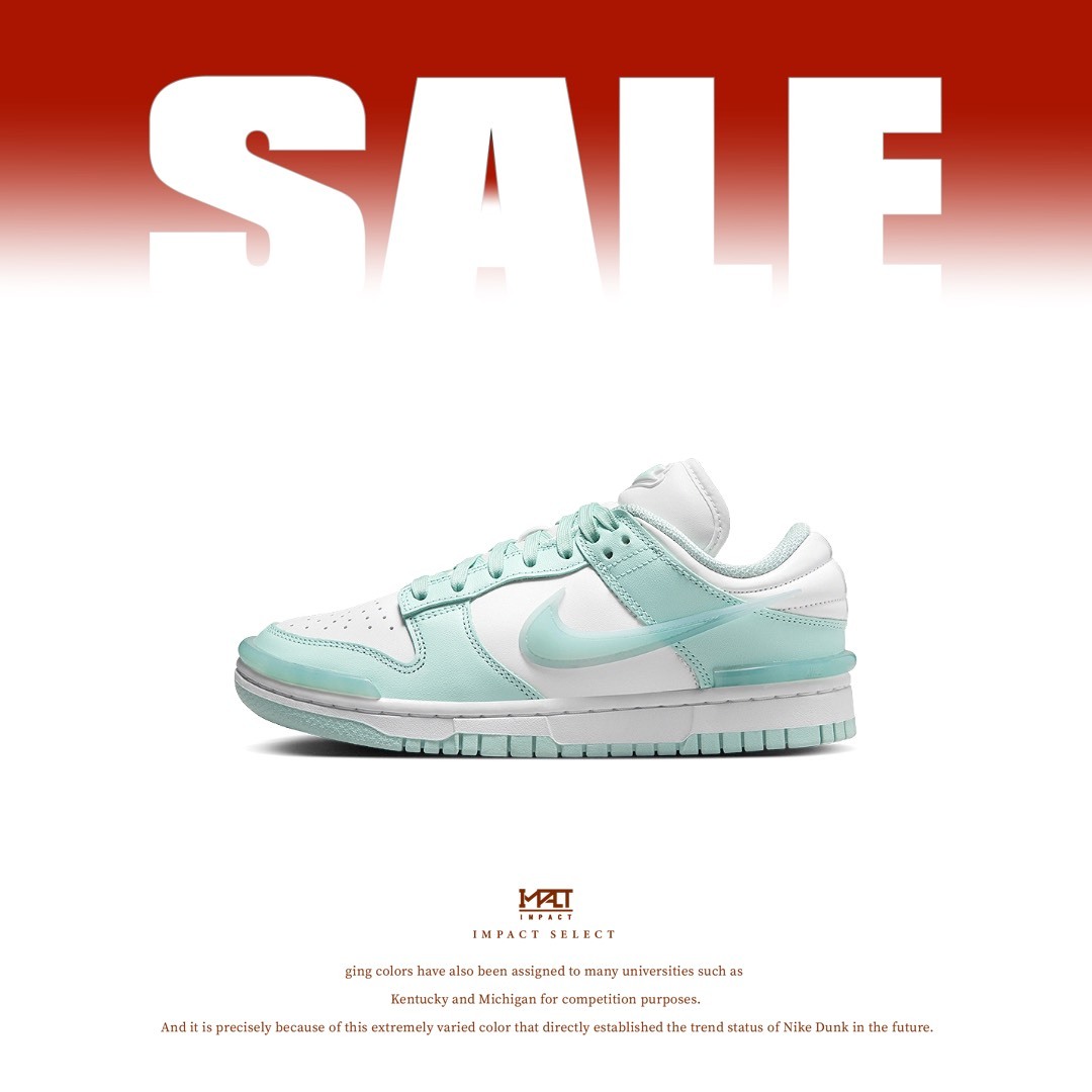 【清倉優惠】Nike Wmns Dunk Low Twist 女鞋 白 薄荷綠 飛勾 果凍  DZ2794-101