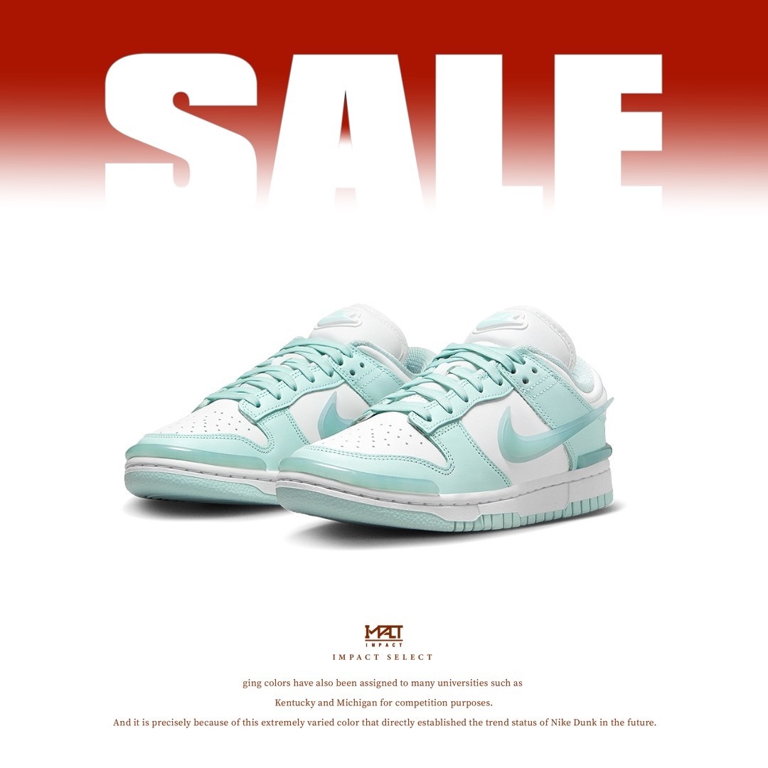 【清倉優惠】Nike Wmns Dunk Low Twist 女鞋 白 薄荷綠 飛勾 果凍  DZ2794-101