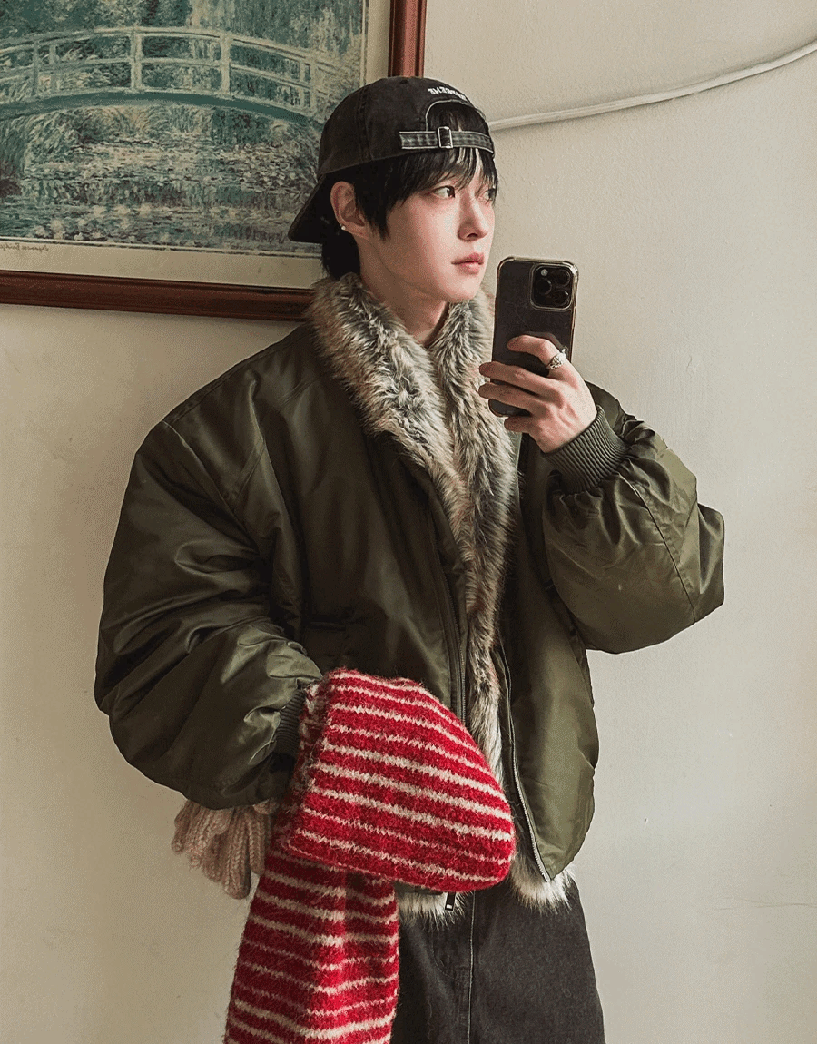 可拆式皮草 MA-1 飛行夾克