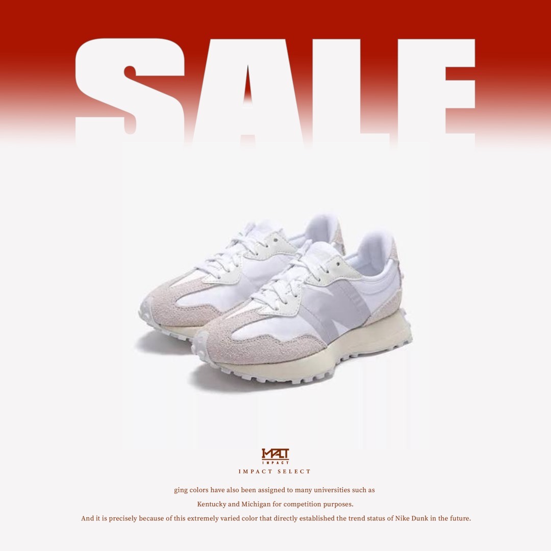 【清倉優惠】New Balance 327 復古鞋 白絲綢 WS327SFD