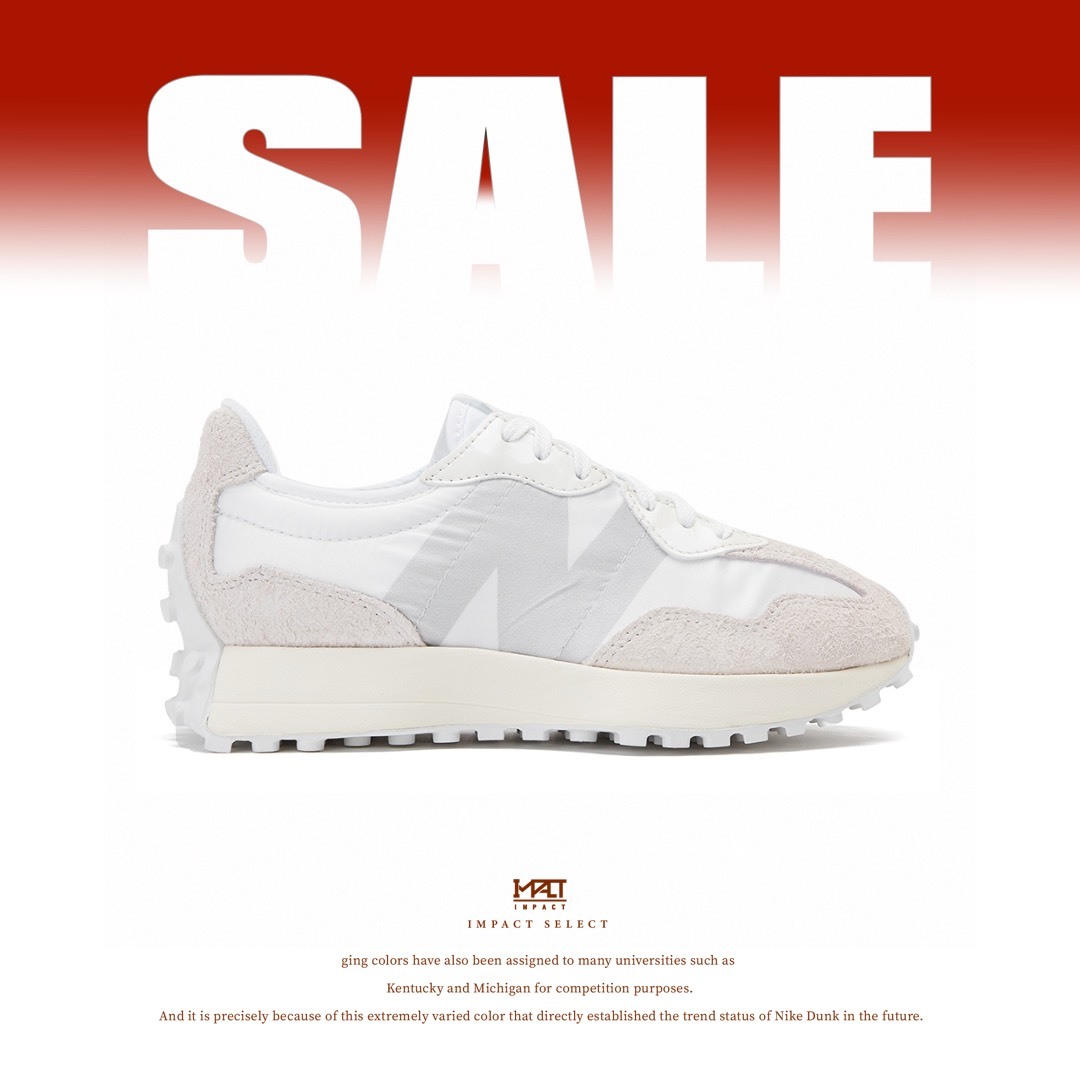 【清倉優惠】New Balance 327 復古鞋 白絲綢 WS327SFD