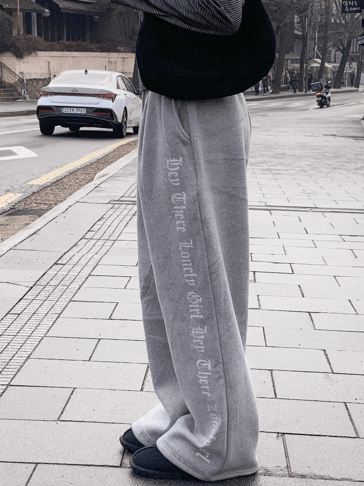 復古英文字母棉褲〈🇰🇷DAY 1〉