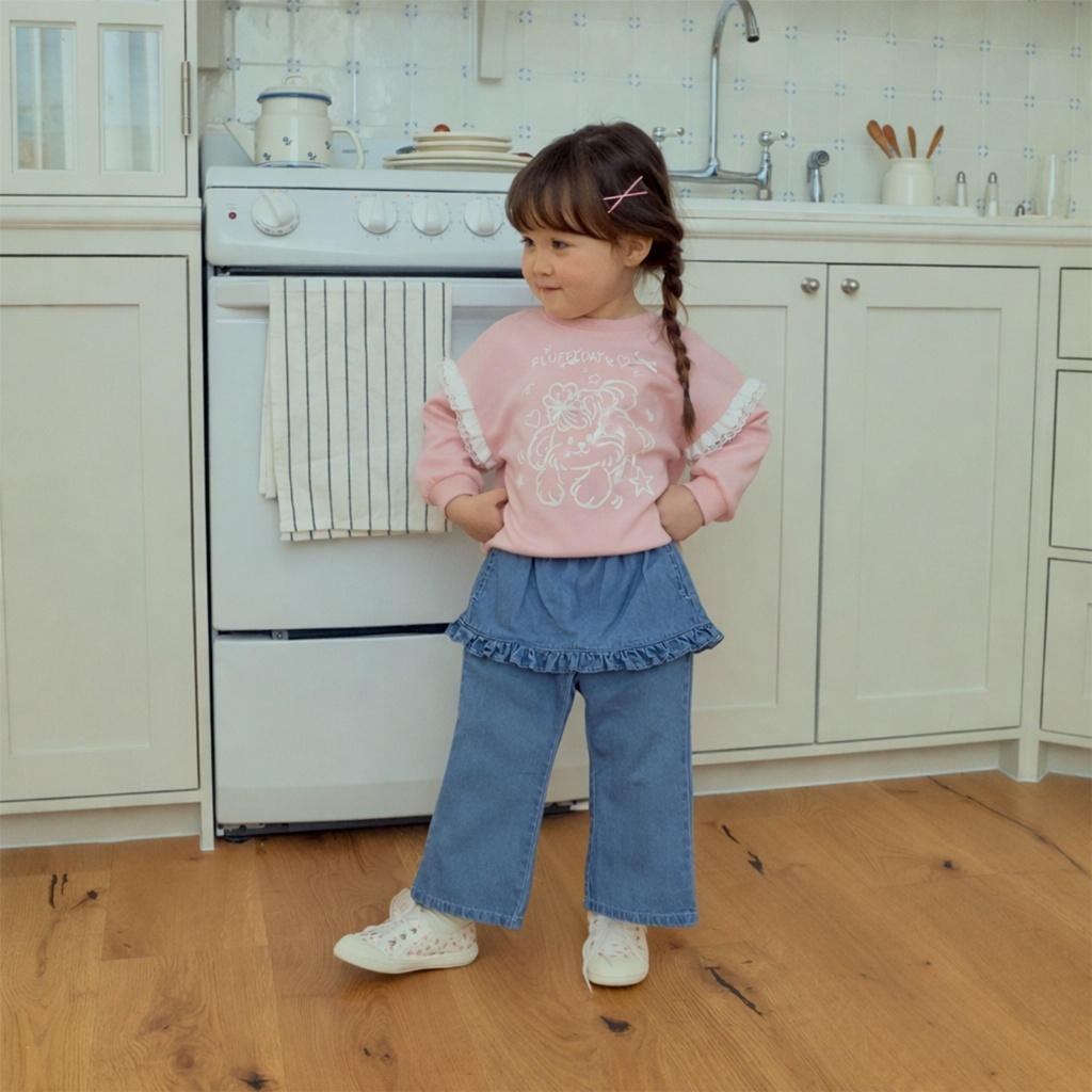 正韓春 1stblue 溫柔系裙擺長褲