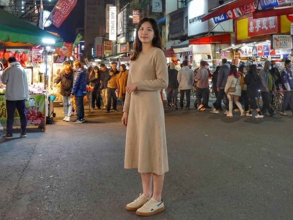 Sanly Joy 南希拼色板鞋穿搭，適合嘉義市區旅遊與夜市行程，撞色設計活潑減齡，專為台灣寬腳板設計的舒適楦頭，讓走了一整天的雙腳也能放鬆舒展。