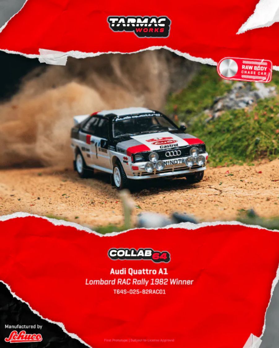 預訂 Pre Order - Tarmac Works Audi Quattro A1 Lombard RAC Rally 1982 #1 Winner