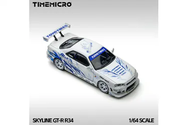 TIME MICRO NISSAN SKYLINE GT-R R34 C-WEST WHITE DRIFT