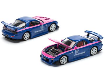 POP RACE  MAZDA RX7 RE-AMEMIYA - BLUE/PINK