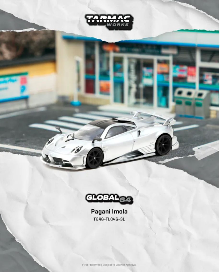 預訂 Pre Order - Tarmac Works Pagani Imola Matt Silver