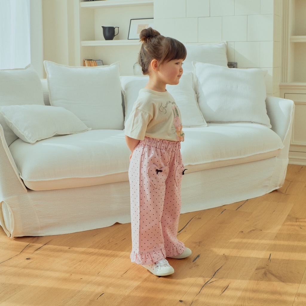 正韓春 1stblue 愛心小點點長褲