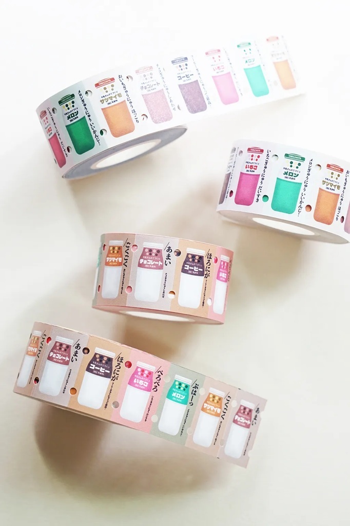 Lihaopaper．喜歡喝牛奶嗎 貼紙卷 共兩款 <整捲/綜合分裝>