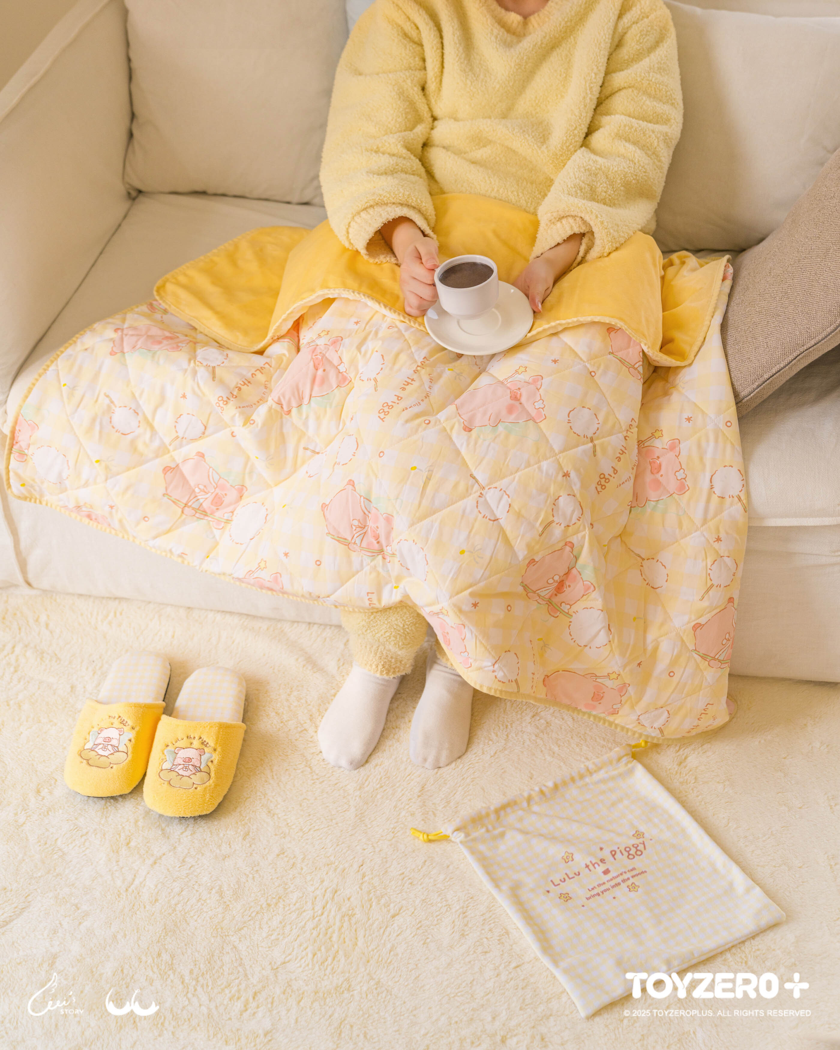 罐頭豬LuLu 冬日系列 -  可摺疊羽絨毯