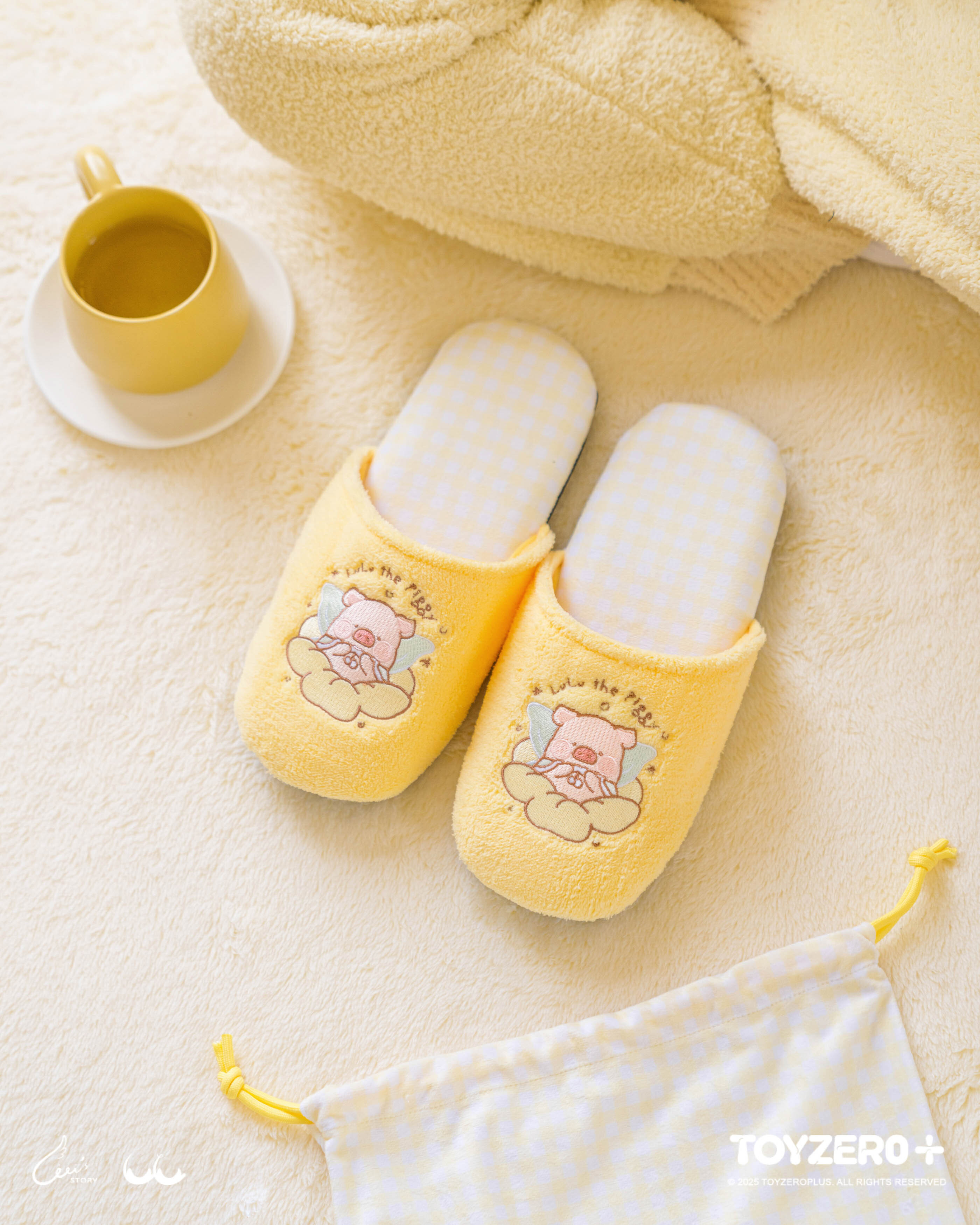 罐頭豬LuLu 冬日系列 - 室內拖鞋 (連袋)