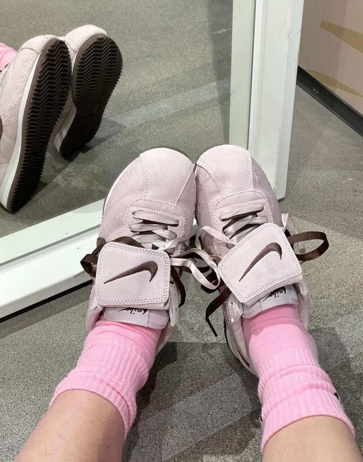 Nike Cortez TXT 日本新款 酒紅粉 奶油色 翻蓋鞋舌 蕾絲鞋帶 復古 阿甘鞋 IQ3624-667