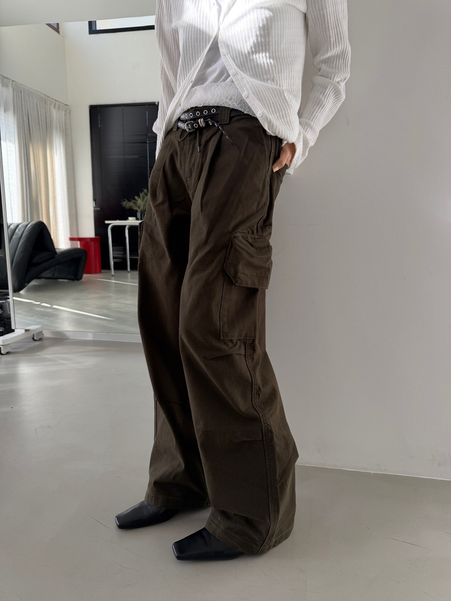 Twilled cargo trosuers