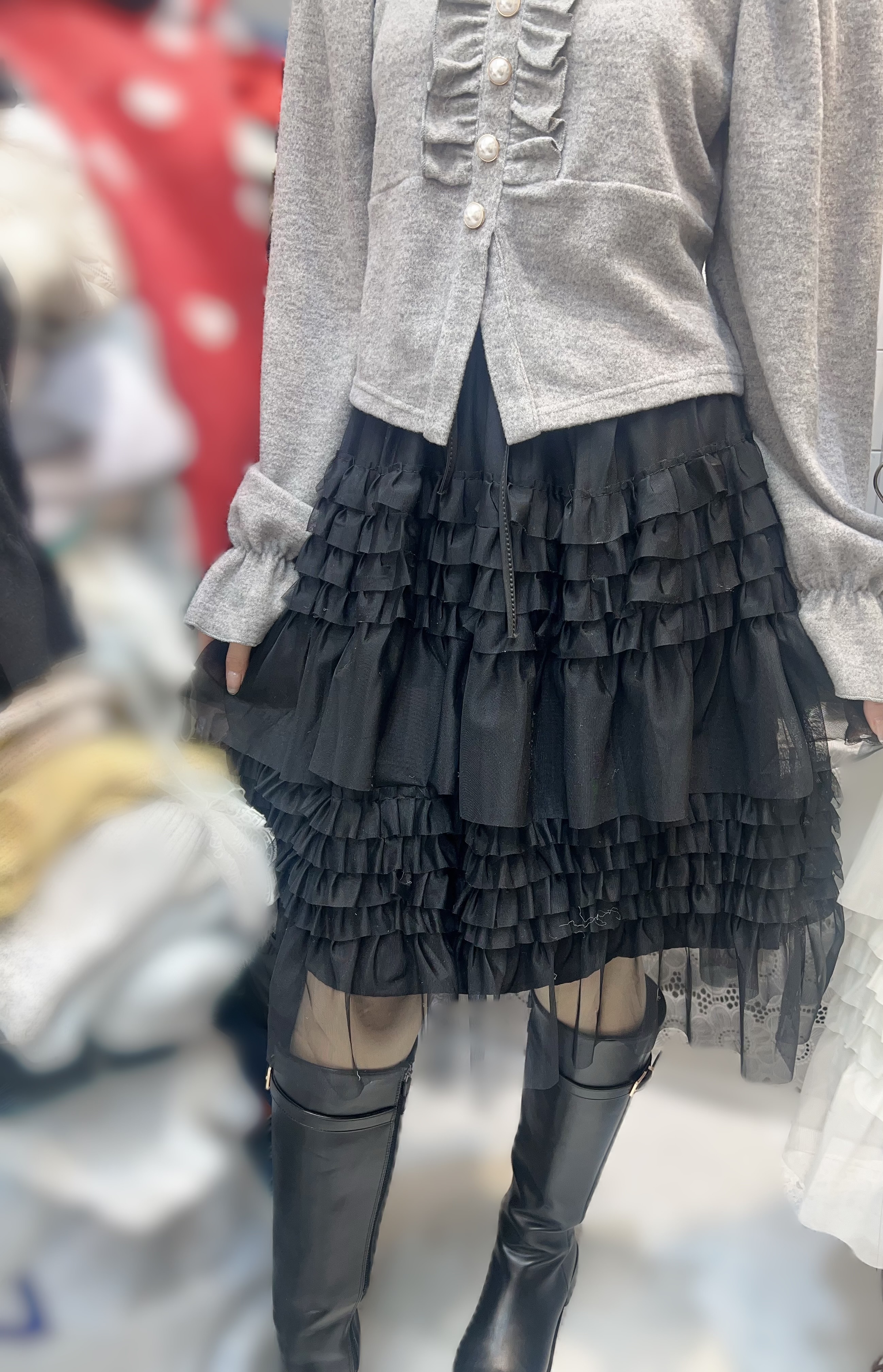 J08  雪紡裙 腰25-41 長24.5 $399 (一口價)