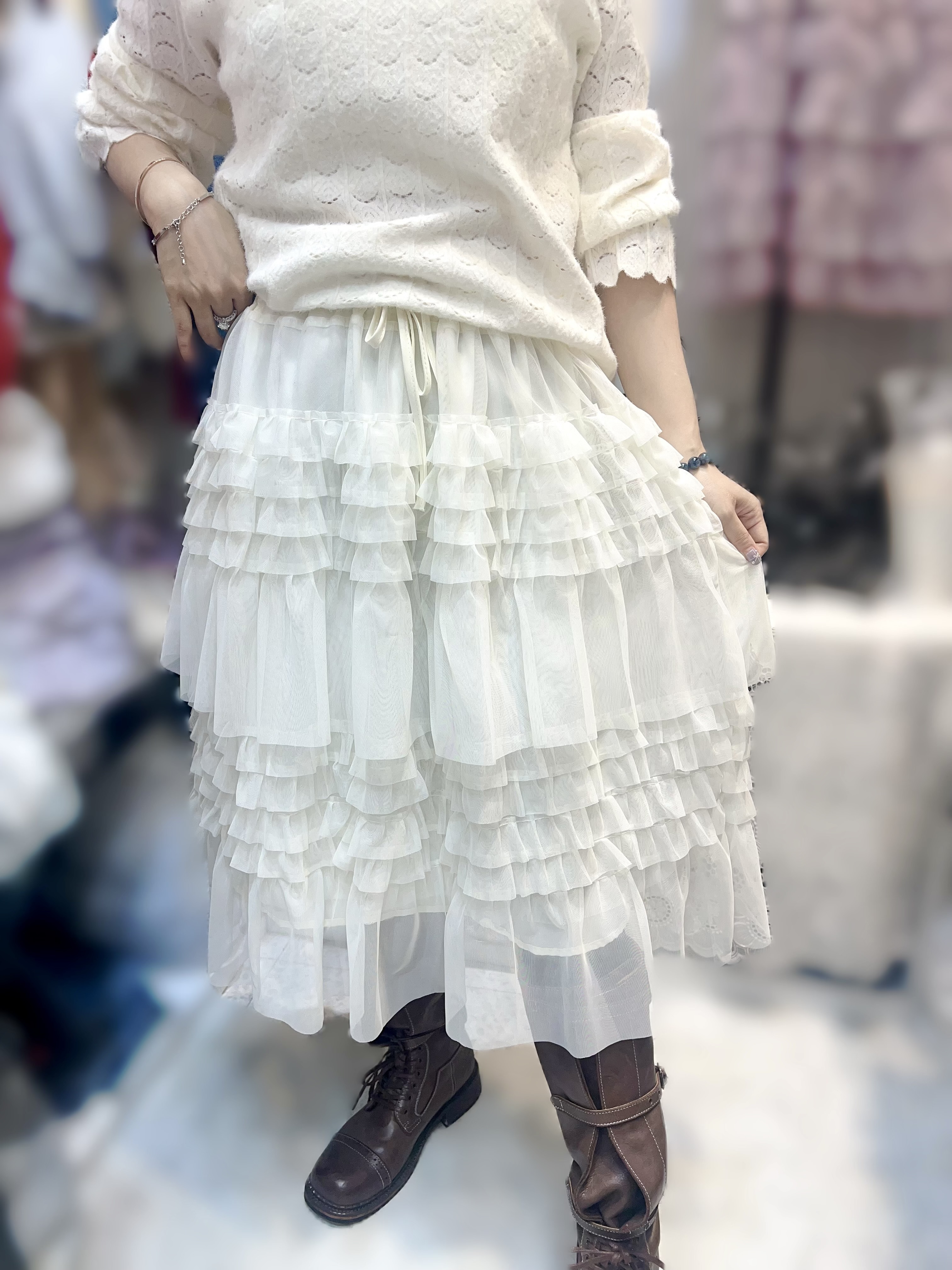 J08  雪紡裙 腰25-41 長24.5 $399 (一口價)