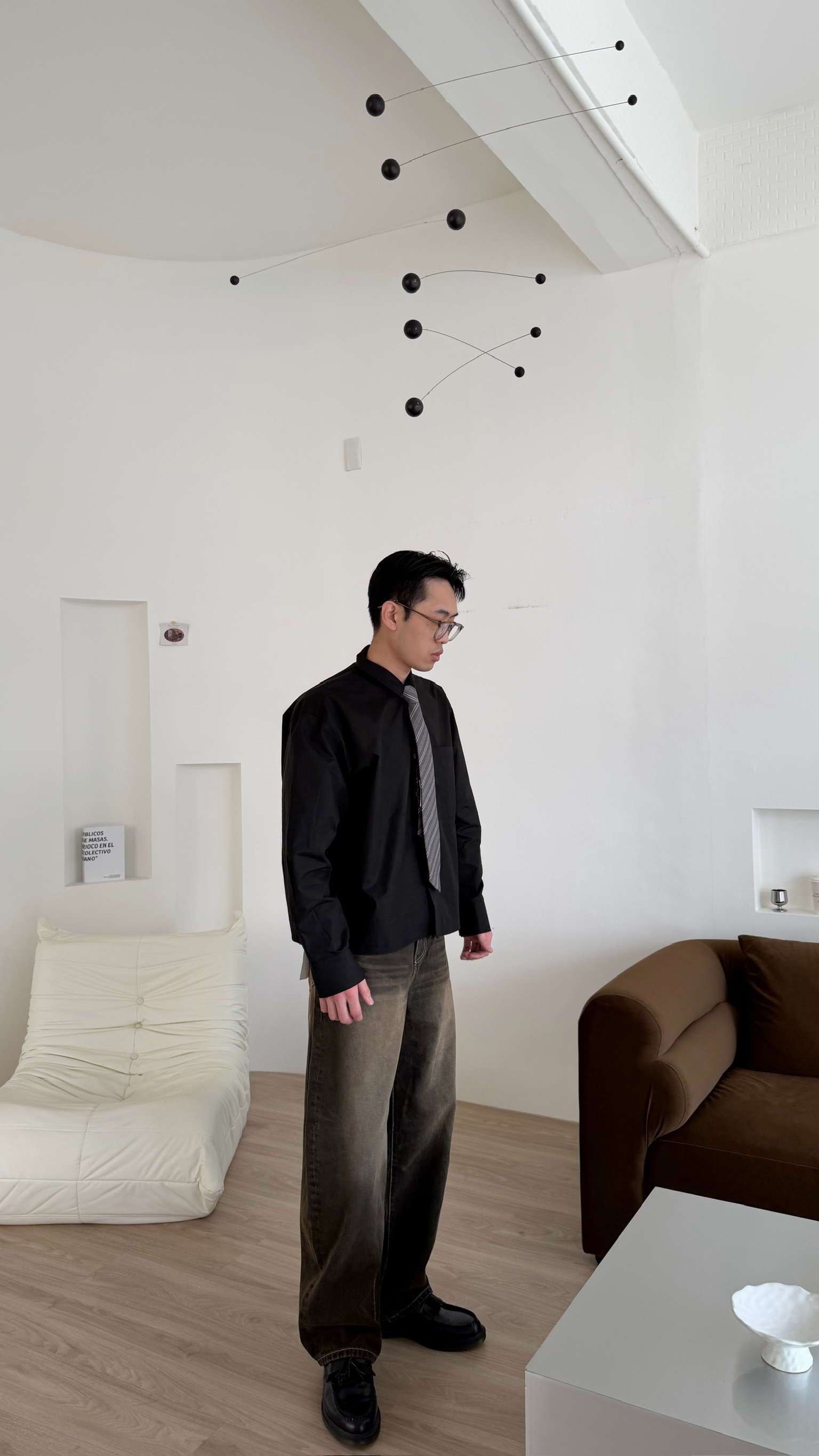 微繭型可可漸層牛仔褲