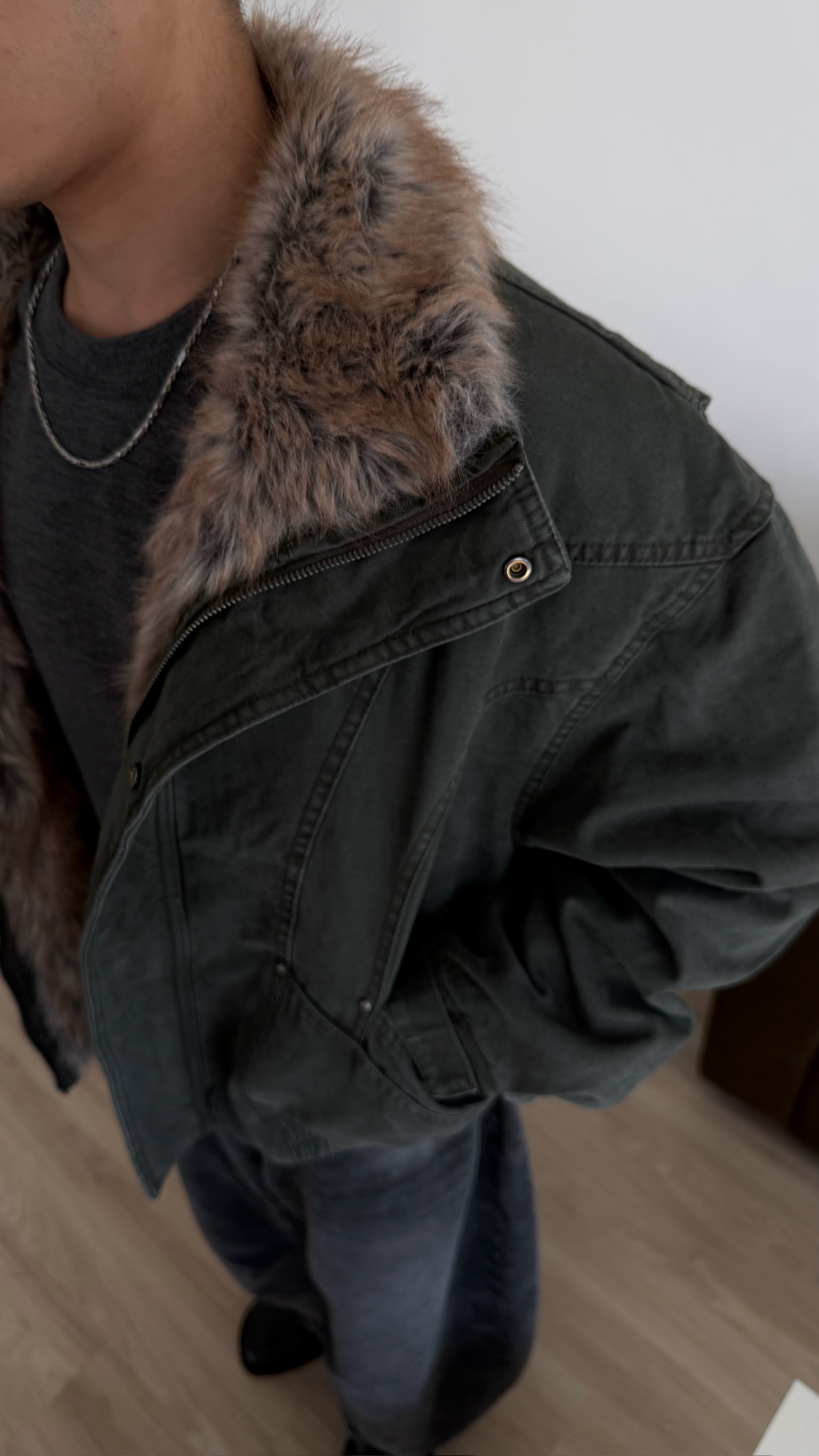 可拆皮草工作夾克