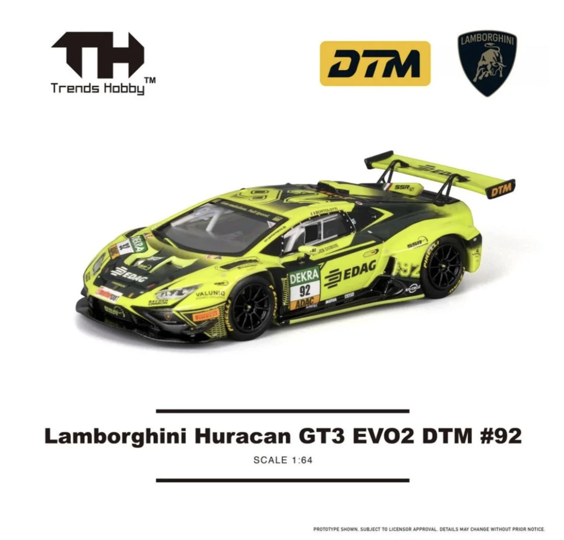 預訂 Pre Order - Trends Hobby Diecast 1/64 Lamborghini Huracan GT3 EVO2 DTM #92