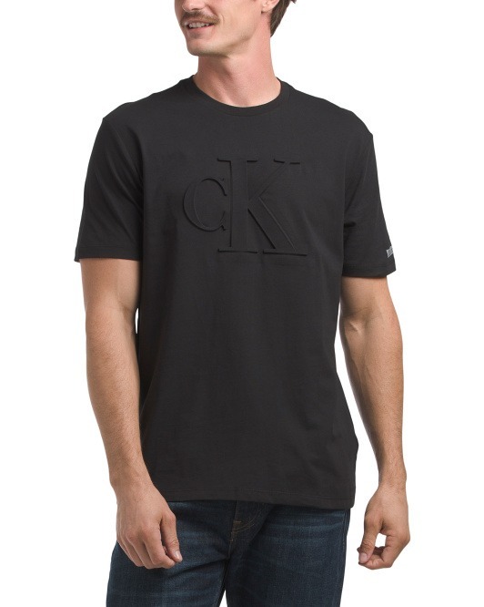 【預購】CALVIN KLEIN H011550 男裝壓花字母短袖