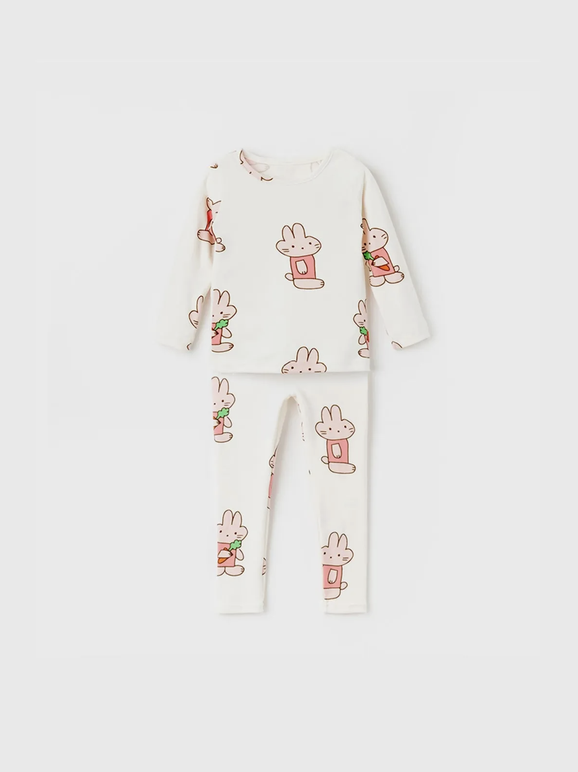 韓國品牌 OZKIZ 粉紅兔子居家套裝 (上衣＋褲)