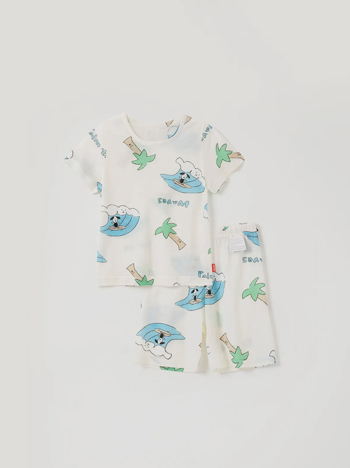 韓國品牌 OZKIZ 棕樹海浪居家套裝 (上衣＋褲)