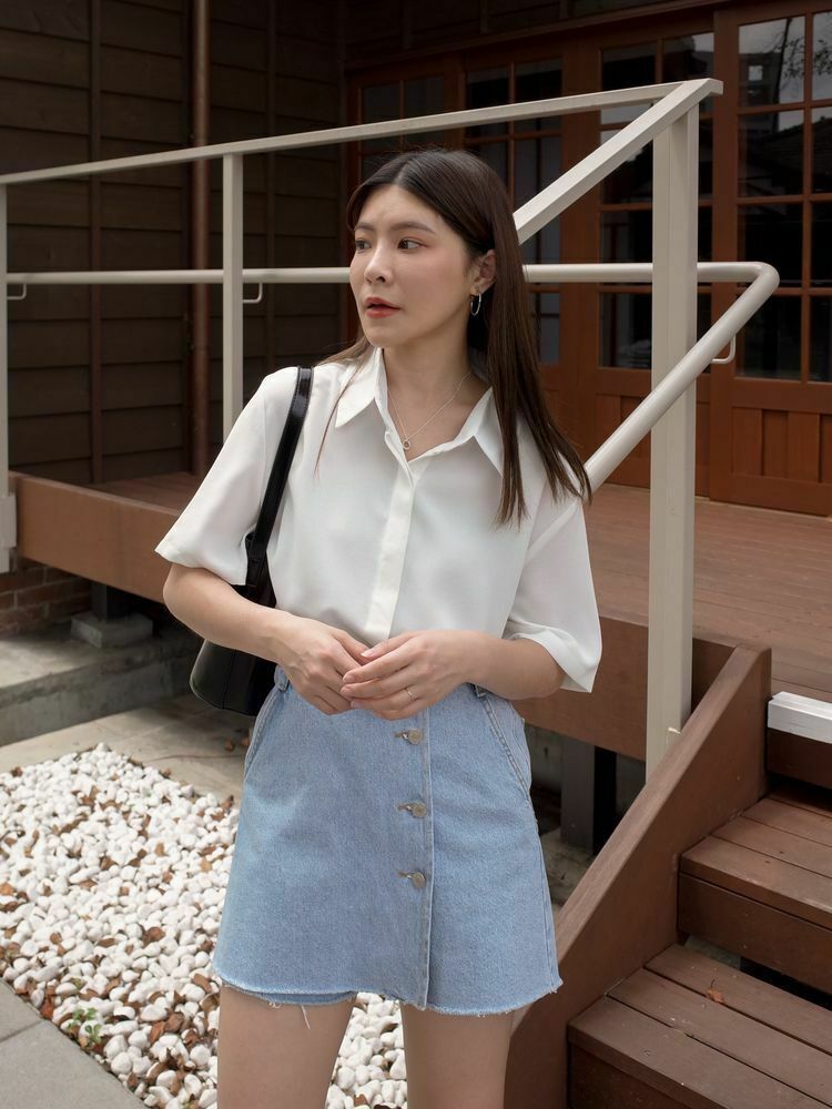 推薦款 寬鬆垂墜雪紡襯衫