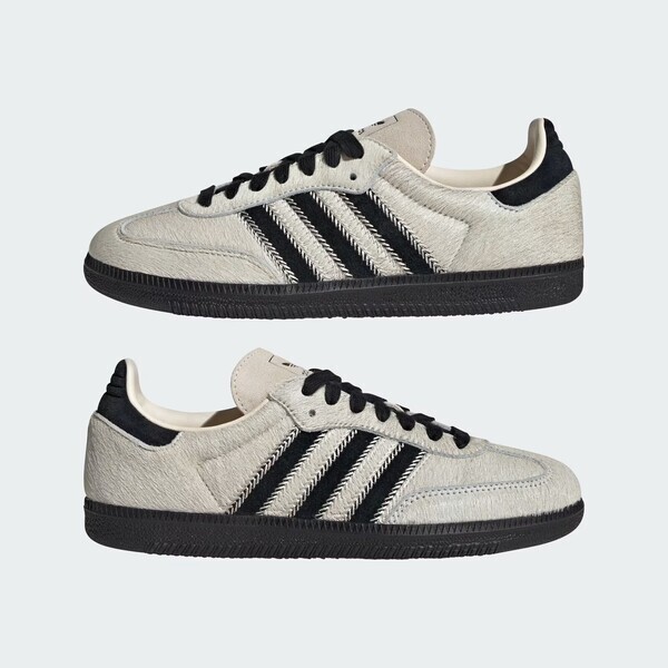 Adidas Samba OG W JP5329 女 運動休閒鞋 德訓鞋 舒適 穿搭 馬海毛 米灰 黑